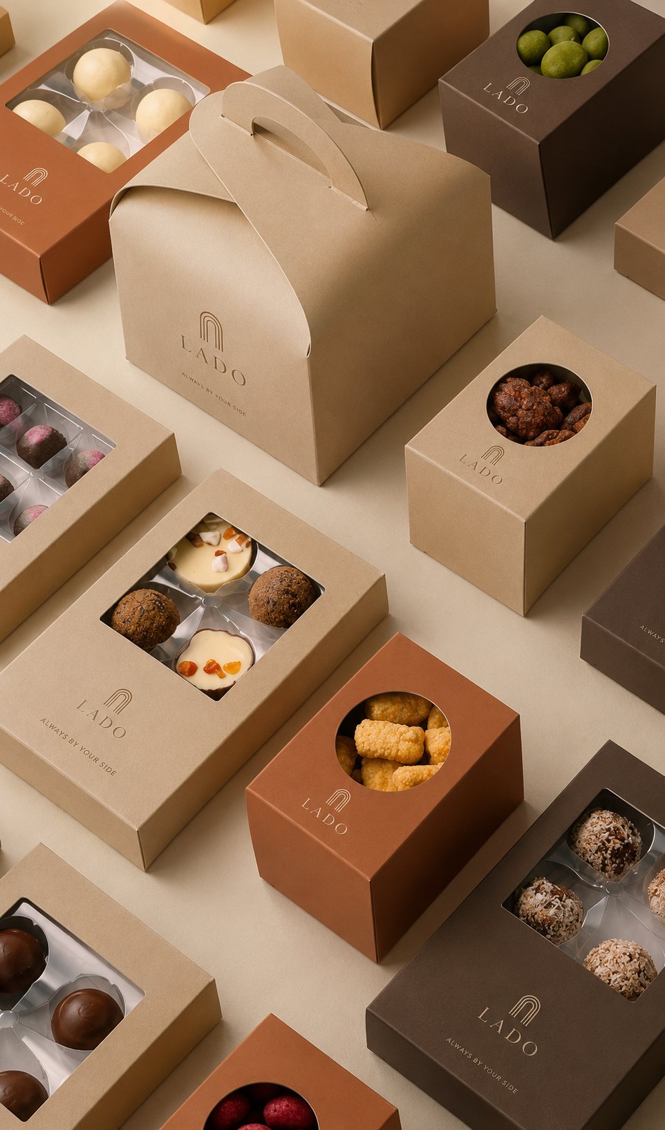 Lado-branded packaging for family style catering